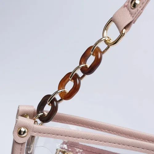 Vista 6 de KKXIU Bolso cruzado transparente de moda para mujeres y adolescentes y niñas, aprobado por el estadio, bolsa de concierto de piel sintética