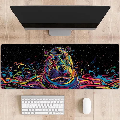 Vista 9 de Alfombrilla de mouse para juegos con patrón de tiro con arco, alfombrilla de escritorio grande de color Archer para computadora, teclado extendido