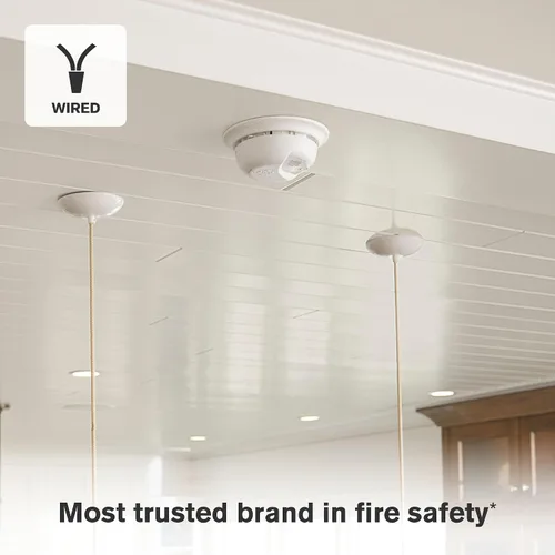 Vista 4 de First Alert SMI100-AC, Alarma de humo con interconexión cableada y respaldo de batería, paquete de 1