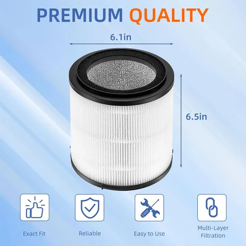 Vista 4 de Filtro de repuesto para purificador de aire Silveronyx KJ150F-C02, filtro de carbón activado HEPA de 5 velocidades H13