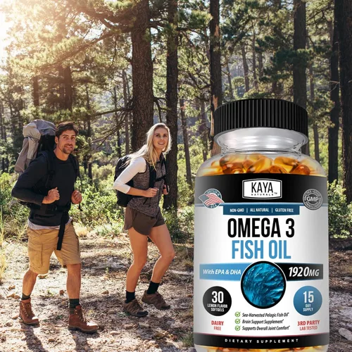 Vista 7 de Kaya Naturals Suplemento Omega 3 - Aceite de pescado Omega 3 hecho en la naturaleza, aceite de pescado pelágico 100% puro cosechado en el mar sin