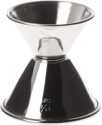 Vista 4 de Winco - Jigger de acero inoxidable de 1/2 oz y 1 oz