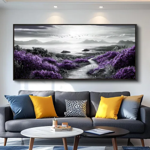 Vista 14 de FUHAIHUA Arte de Lienzo para Pared de Sala de Estar Decoración de Pared para Dormitorio Oficina Decoración de Pared Pintura de Paisaje de Montaña