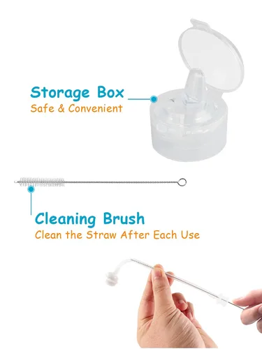 Vista 5 de Kit de conversión suave para biberón anticólicos Philips Avent, kit de transición para niños pequeños con boquilla de silicona para sorber, popote