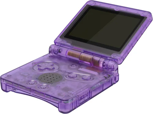 Vista 3 de IPS Ready Upgraded eXtremeRate Clear Atomic Purple Custom Replacement Housing Shell for Gameboy Advance SP GBA SP Compatible with Both IPS &