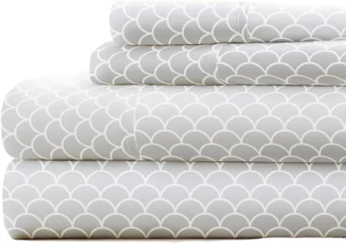 Vista 22 de Linen Market Juego de sábanas de 4 piezas tamaño matrimonial (gris claro cambray) – Duerme mejor que nunca con estas sábanas ultrasuaves y Cambray