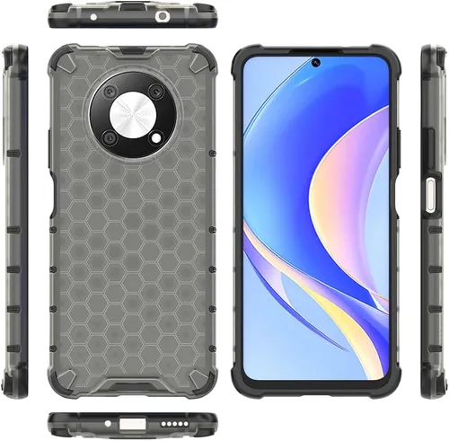 Vista 225 de Pzwoxukhov Funda compatible con Huawei Nova 3i, compatible con Huawei P Smart+ 2018 Honeycomb Anti-Drop Shock-Absorbing Case Negro