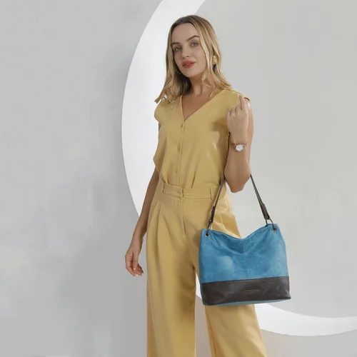 Vista 2 de Montana West Bolso Hobo para mujer con asa superior y bolsillos con cremallera