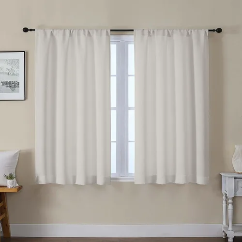 Vista 103 de Gwine Cortinas opacas para dormitorio, 54 pulgadas de largo, paneles de cortina de ventana con aislamiento térmico y reducción de ruido, cortinas