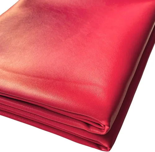 Vista 9 de Tela de piel sintética de 1 yarda, 54 x 36 pulgadas, material suave de color sólido, 0.035 in de grosor, perfecto para fundas de tapicería, bolsos