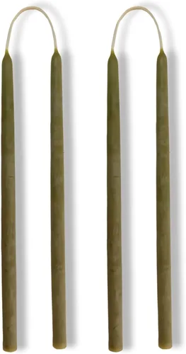 Vista 10 de Candlestock Velas cónicas de cera de abejas – 1/2 pulgada de diámetro, cera de abeja pura 100% natural de Estados Unidos, mecha de algodón, sin