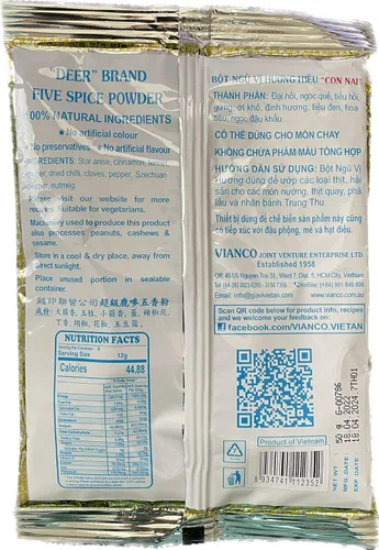 Vista 2 de Cinco Especias en Polvo - Bot Ngu Vi Huong Hieu Con Nai 1.76 oz