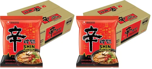 Vista 16 de Nongshim Ramen Noodles, Ramen instantáneo gourmet, sopa de fideos microondable premium, Shin picante, paquete familiar, 4.23 onzas (paquete de 16)