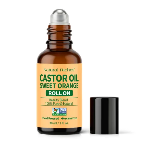 Vista 10 de Natural Riches Rollo de aceite de árbol de té con ricino en 1 fl oz