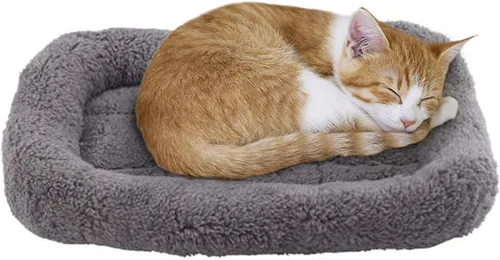 Vista 7 de LESYPET Round Cat Bed, Soft Cat Donut Beds with Pillow Around, Machine Washable Pet Cushion for Kittens/Rabbits/Hamsters, Diameter 11.8