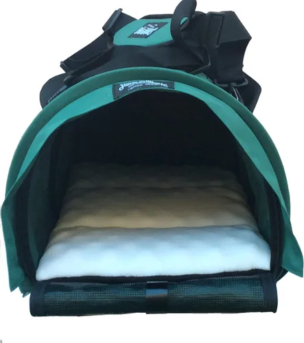 Vista 14 de SturdiBag XL - Transportador de viaje para mascotas: altura flexible para gatos y perros, lados suaves con clips de seguridad y correas