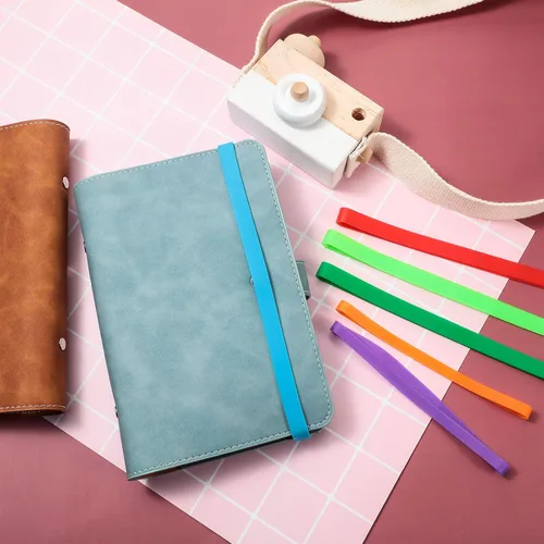 Vista 4 de 30 bandas de goma de silicona para planificar, bandas elásticas coloridas para envolturas de bolsas, cuadernos, ejercicio al aire libre, resistente