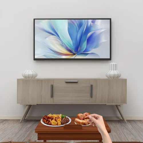 Vista 6 de Mesa de sofá en forma de C, mesa auxiliar con ruedas giratorias de 360°, mesa auxiliar inclinable ajustable de 45° para sofá portátil, mesas