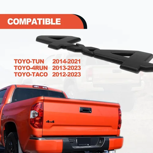 Vista 4 de Emblema universal con logotipo 3D 4X4, cobertura completa, adhesivo 3/M compatible con 4Run Tac Tun SUV Truck Pickup Model - Insignia ABS elevada
