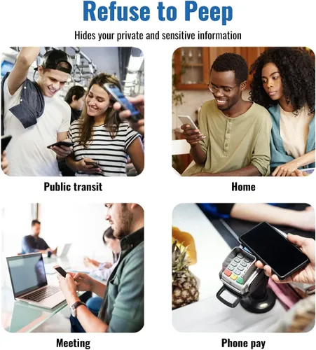 Vista 7 de Paquete de 3 protectores de pantalla de privacidad para iPhone 14 Pro Max [6,7 pulgadas], protección de sensor, compatible con Dynamic Island