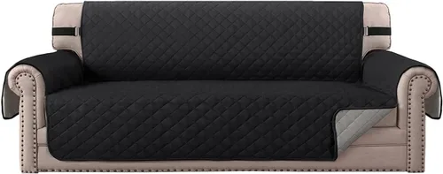 Vista 9 de Funda impermeable para sofá biplaza, protector de sofá acolchado para sofá de 2 asientos, protector de muebles antideslizante para perros y mascotas