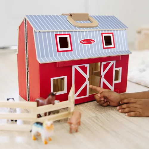 Vista 6 de melissa & doug Fold and Go de madera granero, Versión estándar, Multi