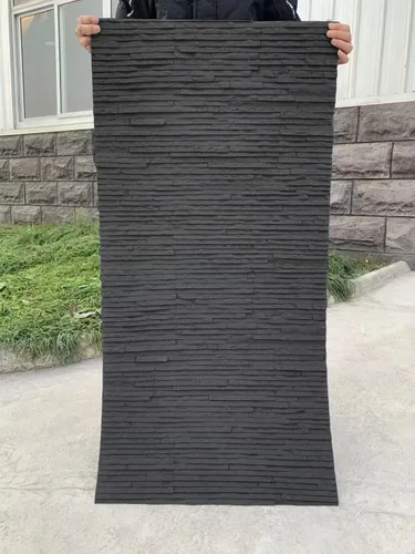 Vista 4 de Panel de pared 3D de piedra suave, paneles texturizados de piedra de agua que fluye, paneles de pared de hormigón con textura suave para decoración