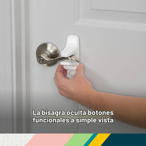 Vista 3 de Safety 1st OutSmart - Cerradura de palanca de puerta a prueba de niños, color blanco, 1 unidad