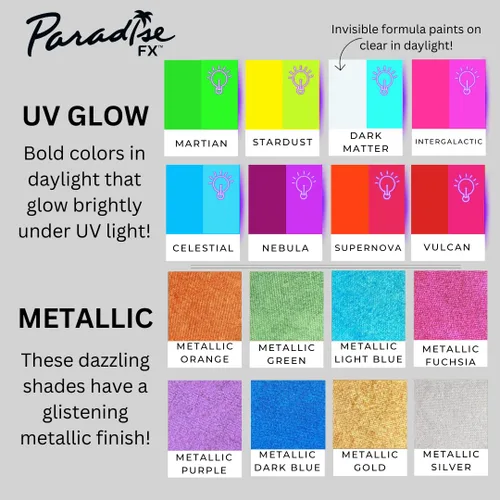 Vista 4 de Maquillaje Mehron Paradise AQ - Recambio de maquillaje (0.25 onzas) (Azul oscuro metálico)