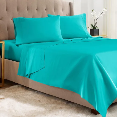 Vista 20 de Juego de sábanas de lujo Juego de cama de lujo, bolsillo extra profundo Juego de sábanas ajustable, sábana de arriba y 2 fundas de almohada, ropa