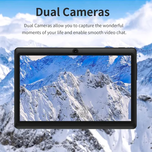 Vista 7 de PRITOM K7PRO Tablet de 7 pulgadas con funda de 32 GB - Tablet PC Android 13 con procesador de cuatro núcleos, pantalla HD IPS, cámara dual, WiFi