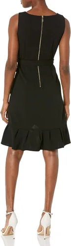 Vista 2 de Calvin Klein Women's Sleeveless Cocktail Dress with Wrapping Flounce Hem