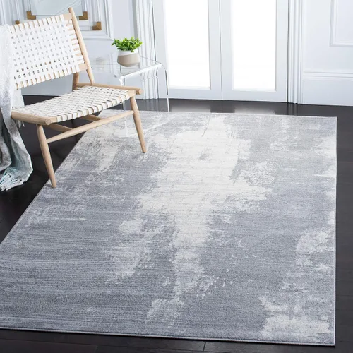 Vista 20 de SAFAVIEH Jasper Collection - Alfombra decorativa de 2 x 4 pies, azul y marfil, diseño abstracto moderno, no desprende pelusa y de fácil cuidado