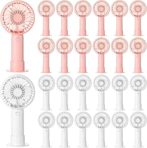 Vista 33 de Tujoe Mini ventilador de mano potente de 3 velocidades, ventilador personal pequeño portátil recargable con base USB para mujeres, maquillaje