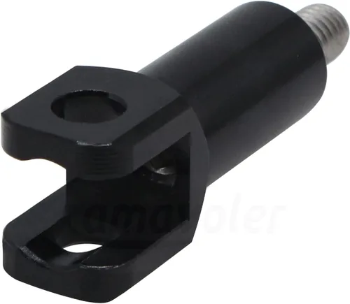 Vista 4 de Soporte de clavija de pie de pasajero Soporte Kit de horquilla compatible con Harley Davidson Softail 2000-2006. (negro)