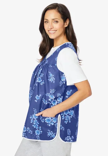 Vista 4 de Only Necessities Delantal a presión en talla grande para mujer