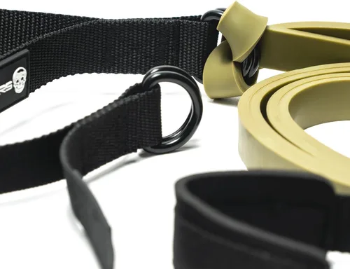 Vista 4 de Gymreapers Combo de asa de resistencia y anclaje de puerta, banda de ejercicio en casa (1 par de asas), se utiliza con cualquier banda