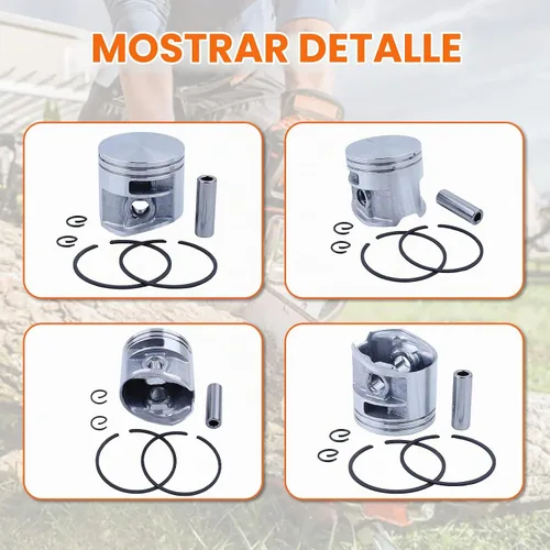 Vista 5 de Kit de anillo de pistón de 1.760 in para cilindro de motosierra Stihl MS271 MS271C MS 271 271C MS261 MS261C # 1141 030 2012