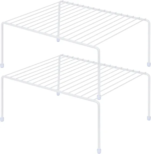 Vista 7 de Estante de almacenamiento mediano (13.1 x 10.2 pulgadas), estante de almacenamiento para gabinete y refrigerador, organizador de almacenamiento