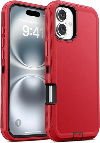 Vista 59 de Jelanry - Funda para iPhone 15 5G, protección resistente, resistente, color negro Dropproof & Dual-Layer Protective Back Cover with Port Anti