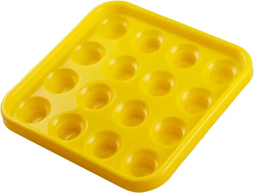 Vista 6 de Bandeja de bola de billar estándar para 16 bolas, bandeja de transporte de bolas de plástico negro de 2 1/4 pulgadas para mesa de billar