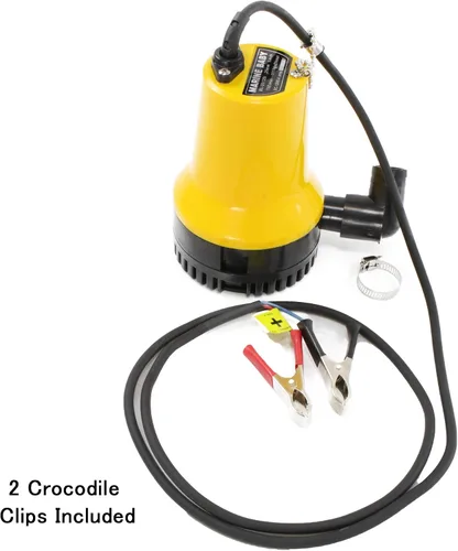 Vista 2 de Sutekus Bomba sumergible pequeña 12V para bombear y drenar agua de mar Tarifa máxima de descarga 70 l/min