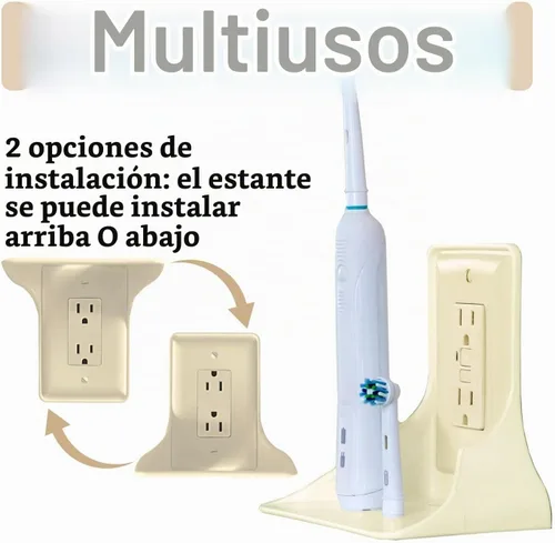 Vista 5 de Power Perch - Estante de salida sin taladro, estantes aptos para inquilinos Almendra