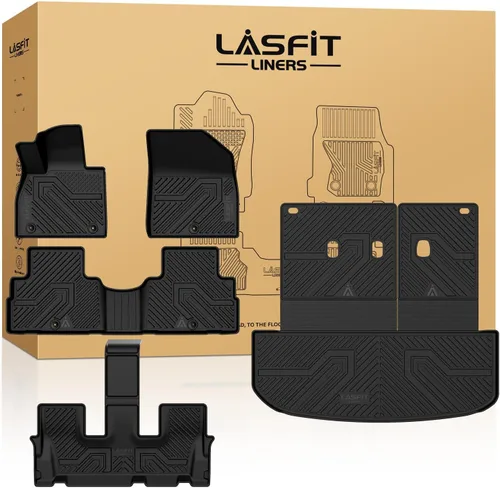Vista 34 de LASFIT Alfombrillas de carga y respaldo de automóvil, aptas para todo tipo de clima, elastómero termoplástico de ajuste personalizado, fácil