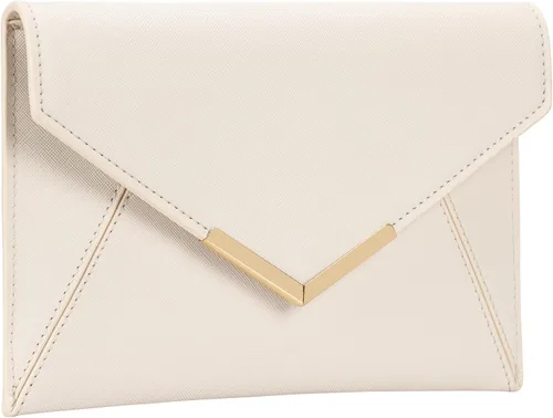 Vista 2 de Dexmay - Bolso de mano tipo sobre para mujer, tamaño mediano, de piel saffiano, plegable