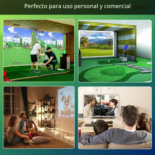 Vista 7 de Pantalla de impacto para simulador de golf, monitor de lanzamiento de proyección de triple capa premium con visuales HD, pantalla de práctica