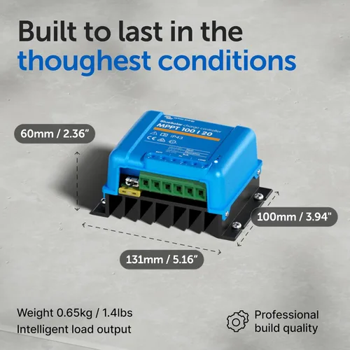 Vista 3 de Victron Energy BlueSolar MPPT Controlador de carga solar - Controladores de carga para paneles solares - 100V, 20 amperios, 48 voltios