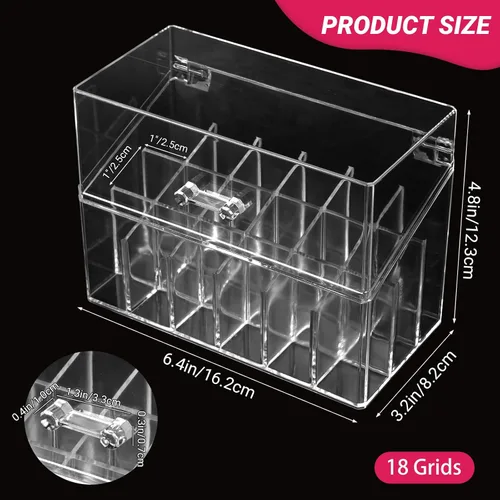 Vista 3 de Soporte acrílico para brillo de labios y organizador de perfumes Rollerball para soporte compacto de perfume de aceite esencial, cepillo