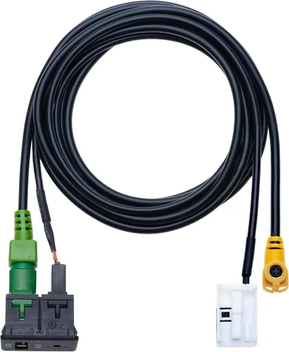 Vista 4 de Interruptor USB AUX para automóvil + cable de conexión USB de 4 pines + cable de arnés auxiliar de 12 pines Compatible con BMW 1 3 5 6 E81 E82 E87