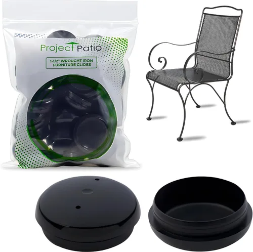 Vista 7 de Tapas de patas de silla de hierro forjado, tapas de patas de muebles